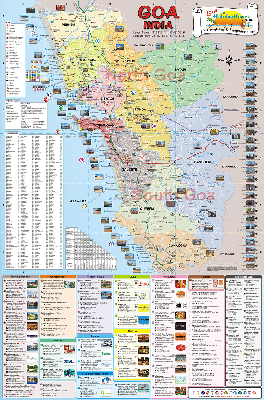 tourist goa map